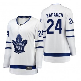 Women's Kasperi Kapanen #24 Toronto Maple Leafs Away Breakaway Player White Bargain Jersey