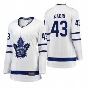 Women's Nazem Kadri #43 Toronto Maple Leafs Away Breakaway Player White Bargain Jersey
