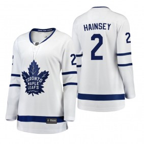 Women's Ron Hainsey #2 Toronto Maple Leafs Away Breakaway Player White Bargain Jersey