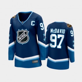 Women Edmonton Oilers Connor McDavid #97 2022 NHL All-Star Western Jersey Blue