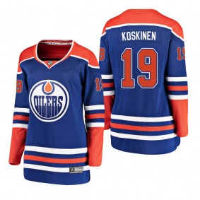 Women's Mikko Koskinen #19 Edmonton Oilers 2019 Alternate Breakaway Player Fanatics Branded Royal Bargain Jersey
