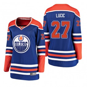 Women's Milan Lucic #27 Edmonton Oilers 2019 Alternate Breakaway Player Fanatics Branded Royal Bargain Jersey