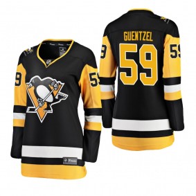 Women's Jake Guentzel #59 Pittsburgh Penguins Home Breakaway Player Black Bargain Jersey