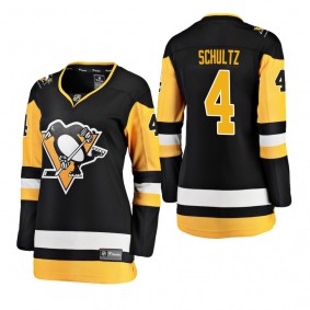 Women's Justin Schultz #4 Pittsburgh Penguins Home Breakaway Player Black Bargain Jersey