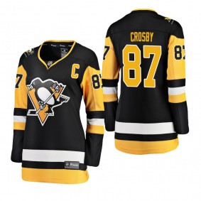 Women's Sidney Crosby #87 Pittsburgh Penguins Home Breakaway Player Black Bargain Jersey