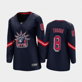 2020-21 Women's New York Rangers Jacob Trouba #8 Reverse Retro Special Edition Breakaway Player Jersey - Blue