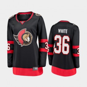 2020-21 Women's Ottawa Senators Colin White #36 Home Premier Jersey - Black