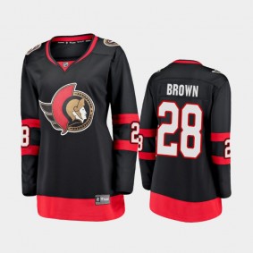 2020-21 Women's Ottawa Senators Connor Brown #28 Home Premier Jersey - Black