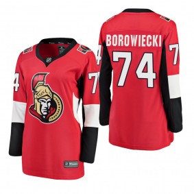 Women's Mark Borowiecki #74 Ottawa Senators Home Breakaway Player Red Bargain Jersey