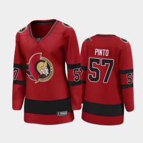 2021 Women Ottawa Senators Shane Pinto #57 Reverse Retro Jersey - Red