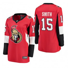 Women's Zack Smith #15 Ottawa Senators Home Breakaway Player Red Bargain Jersey