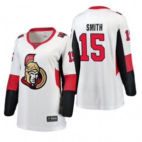 Women's Zack Smith #15 Ottawa Senators Alternate Breakaway Player White Bargain Jersey