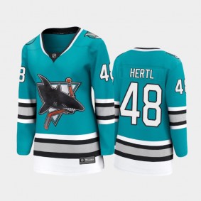 2020-21 Women's San Jose Sharks Tomas Hertl #48 Heritage 30th Anniversary Premier Jersey - Teal
