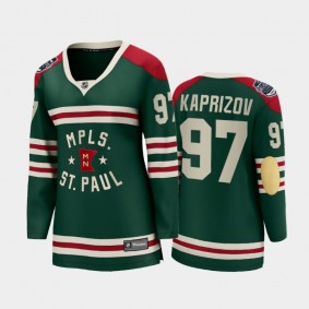 Women Minnesota Wild Kirill Kaprizov #97 2022 Winter Classic State of Hockey Jersey Green