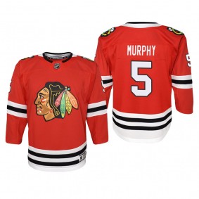 Youth Chicago Blackhawks Connor Murphy #5 Home 2019-20 Premier Red Jersey