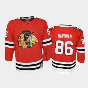 Youth Chicago Blackhawks Mike Hardman #86 Home 2021 Red Jersey