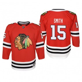 Youth Chicago Blackhawks Zack Smith #15 Home 2019-20 Premier Red Jersey