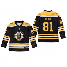Youth Boston Bruins Anton Blidh #81 Home Low-Priced Replica Player Black Jersey