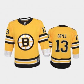 Youth Boston Bruins Charlie Coyle #13 Reverse Retro 2020-21 Replica Gold Jersey