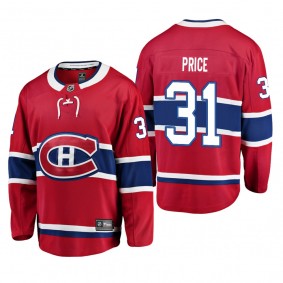 Youth Montreal Canadiens Carey Price #31 Home Low-Priced Breakaway Player Red Jersey