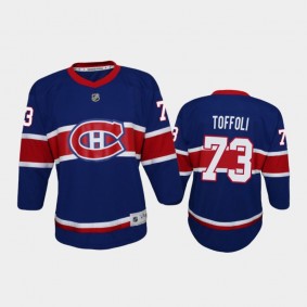 Youth Montreal Canadiens Tyler Toffoli #73 Reverse Retro 2020-21 Special Edition Replica Royal Jersey