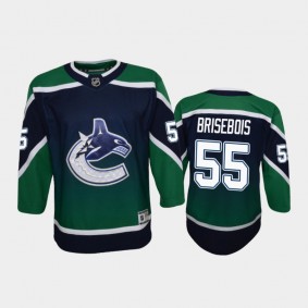 Youth Vancouver Canucks Guillaume Brisebois #55 Reverse Retro 2020-21 Special Edition Replica Green Jersey