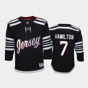 Youth New Jersey Devils Dougie Hamilton #7 Alternate 2021-22 Premier Player Black Jersey