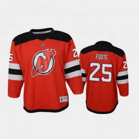 Youth New Jersey Devils Nolan Foote #25 Home 2021 Red Jersey