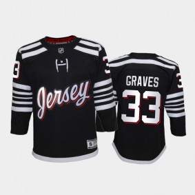 Youth New Jersey Devils Ryan Graves #33 Alternate 2021-22 Premier Player Black Jersey