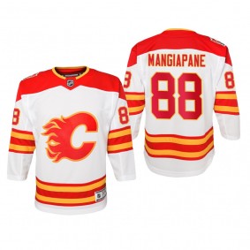 Youth Calgary Flames Andrew Mangiapane #88 2019 Heritage Classic Premier White Jersey