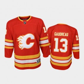 Youth Calgary Flames Johnny Gaudreau #13 Home 2020-21 Premier Red Jersey