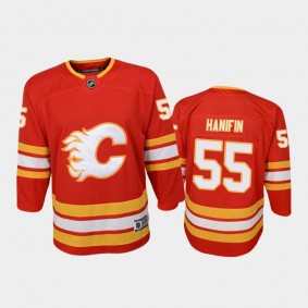 Youth Calgary Flames Noah Hanifin #55 Home 2020-21 Premier Red Jersey