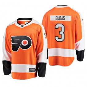 Youth Philadelphia Flyers Radko Gudas #3 Home Low-Priced Breakaway Player Orange Jersey