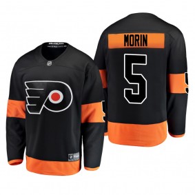 Youth Philadelphia Flyers Samuel Morin #5 2019 Alternate Cheap Breakaway Player Jersey - Black