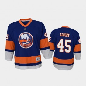 Youth New York Islanders Braydon Coburn #45 Home 2021 Blue Jersey