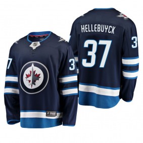 Youth Winnipeg Jets Connor Hellebuyck #37 Home Low-Priced Breakaway Player Navy Jersey