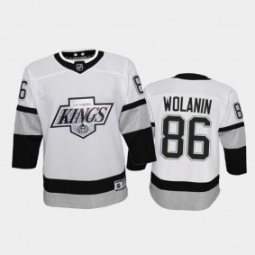 Youth Los Angeles Kings Christian Wolanin #86 Alternate 2021-22 Prime White Jersey