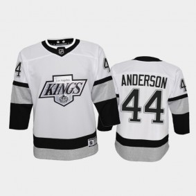 Youth Los Angeles Kings Mikey Anderson #44 Alternate 2021-22 Prime White Jersey