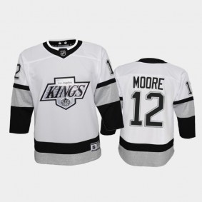 Youth Los Angeles Kings Trevor Moore #12 Alternate 2021-22 Prime White Jersey
