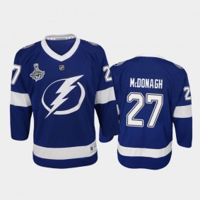 Youth Lightning Ryan McDonagh #27 2020 Stanley Cup Champions Home Replica Player Blue Jersey