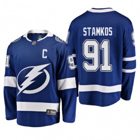 Youth Tampa Bay Lightning Steven Stamkos #91 Home Low-Priced Breakaway Player Blue Jersey