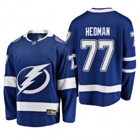 Youth Tampa Bay Lightning Victor Hedman #77 Home Low-Priced Breakaway Player Blue Jersey
