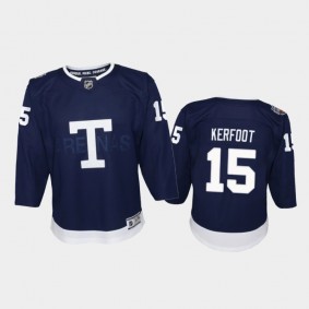 Youth Toronto Maple Leafs Alexander Kerfoot #15 Heritage Classic 2022 Navy Jersey