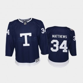 Youth Toronto Maple Leafs Auston Matthews #34 Heritage Classic 2022 Navy Jersey