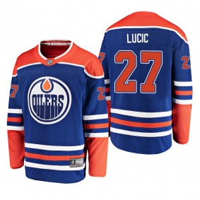 Youth Edmonton Oilers Milan Lucic #27 2019 Alternate Cheap Breakaway Player  Jersey - Royal