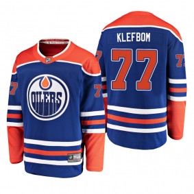 Youth Edmonton Oilers Oscar Klefbom #77 2019 Alternate Cheap Breakaway Player  Jersey - Royal