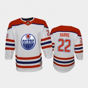 Youth Edmonton Oilers Tyson Barrie #22 Reverse Retro 2020-21 Replica White Jersey