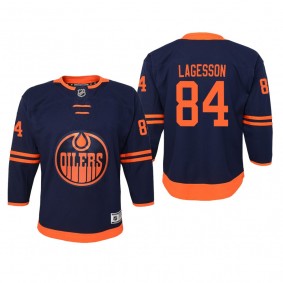 Youth Edmonton Oilers William Lagesson #84 Alternate Premier Navy Jersey