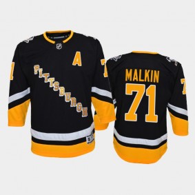Youth Pittsburgh Penguins Evgeni Malkin #71 Alternate 2021-22 Premier Player Black Jersey