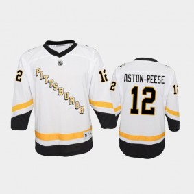 Youth Pittsburgh Penguins Zach Aston-Reese #12 Reverse Retro 2020-21 Replica White Jersey